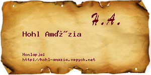 Hohl Amázia névjegykártya